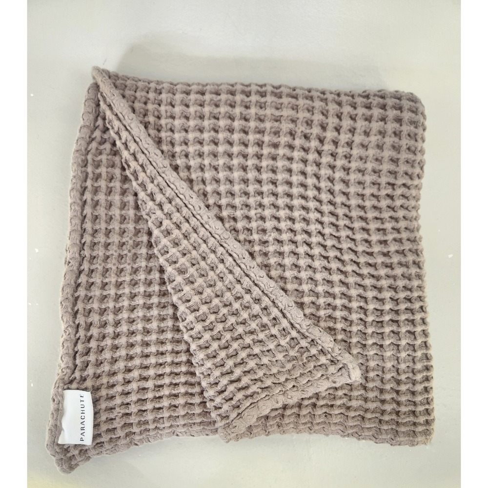 Parachute Waffle Throw Baby Blanket Unisex OS Gray Cotton Honeycomb Weave 50x36